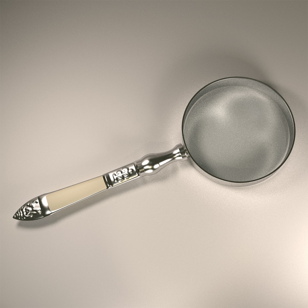 Pearl-handled magnifying glass preview image 1